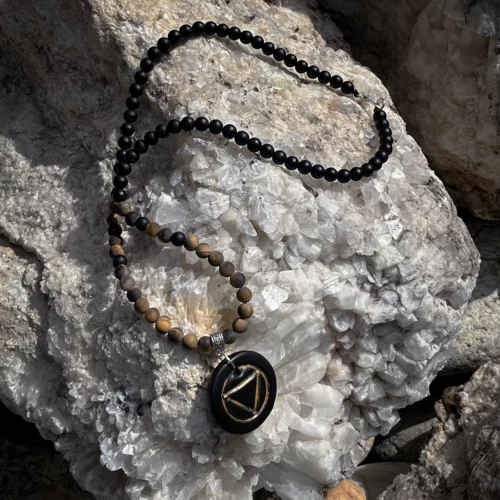 Örökség nyaklánc (választható kivitel) - 6 mm-es onyx és tigrisszem